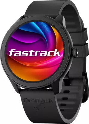 Fastrack FR1|1.39 inch Super UltraVU Display(360*360)|Advanced BT Calling|Split Screen Smartwatch  (Classic Black Strap, Free Size)