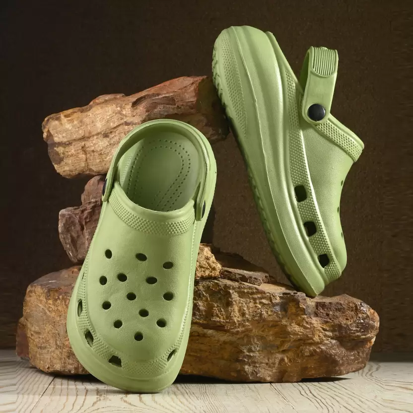 Women Stylish Comfortable   Olive Clogs Sandal 